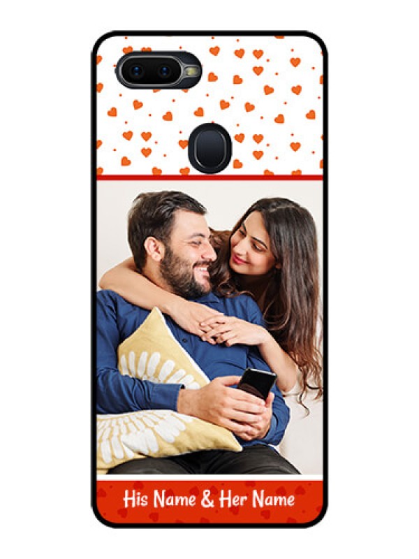 Custom Realme U1 Custom Glass Phone Case  - Orange Love Symbol Design