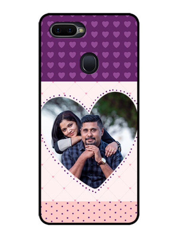 Custom Realme U1 Custom Glass Phone Case  - Violet Love Dots Design