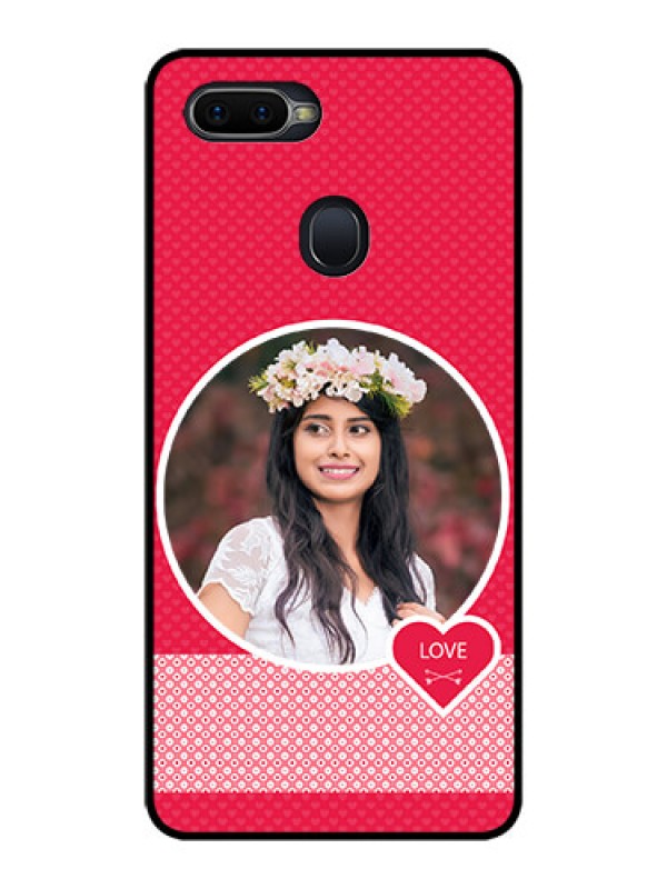 Custom Realme U1 Personalised Glass Phone Case  - Pink Pattern Design