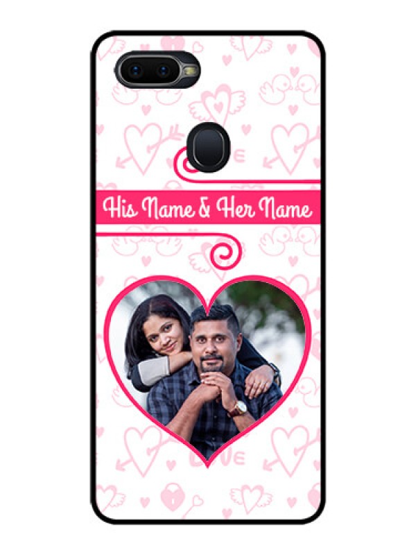 Custom Realme U1 Personalized Glass Phone Case  - Heart Shape Love Design