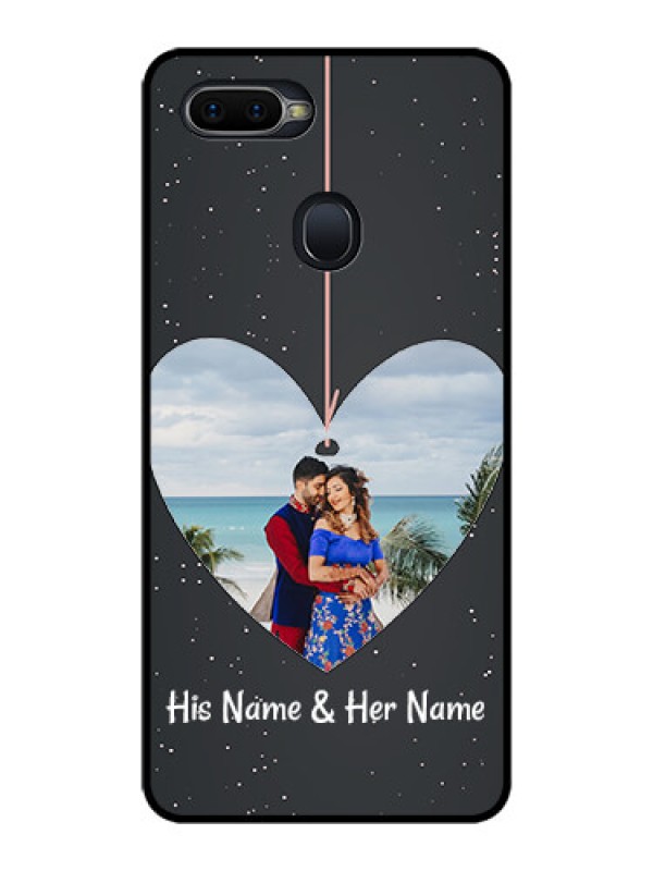 Custom Realme U1 Custom Glass Phone Case  - Hanging Heart Design