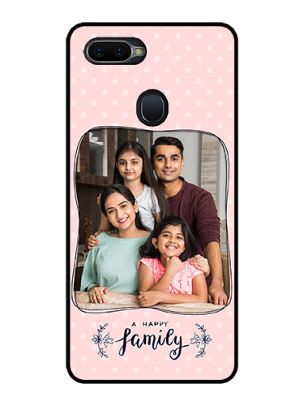 Custom Realme U1 Custom Glass Phone Case  - Family with Dots Design