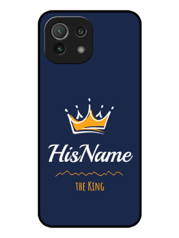 Custom Mi 11 Lite NE 5G Glass Phone Case King with Name