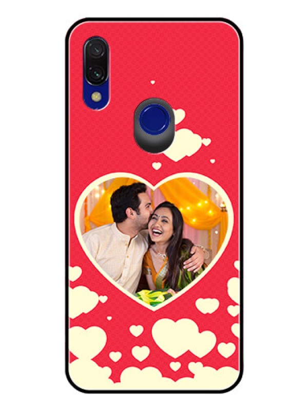 Custom Redmi 7 Custom Glass Mobile Case  - Love Symbols Phone Cover Design