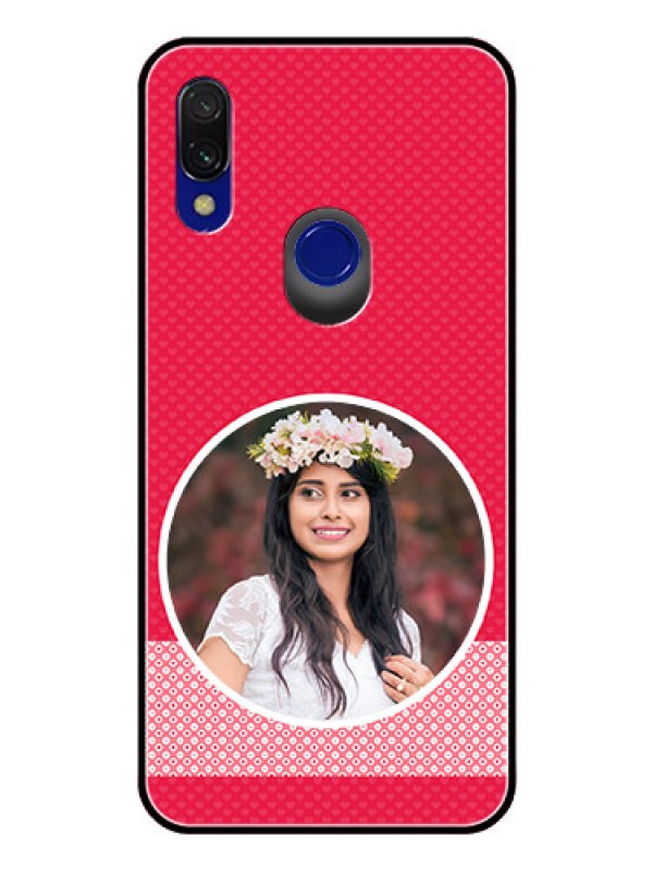 Custom Redmi 7 Personalised Glass Phone Case  - Pink Pattern Design