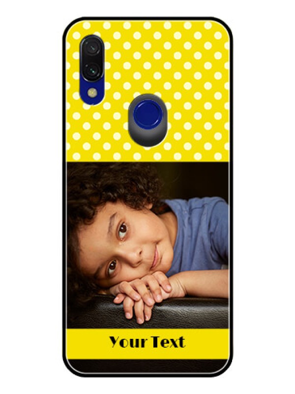 Custom Redmi 7 Custom Glass Phone Case  - Bright Yellow Case Design