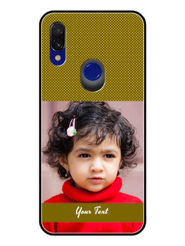 Custom Redmi 7 Custom Glass Phone Case  - Simple Green Color Design