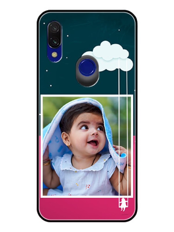 Custom Redmi 7 Custom Glass Phone Case  - Cute Girl with Cloud Design