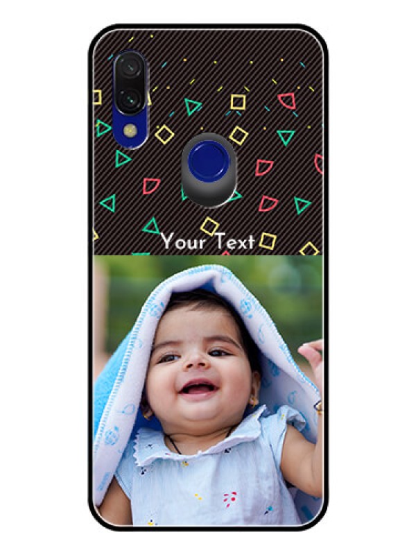 Custom Redmi 7 Custom Glass Phone Case  - with confetti birthday design