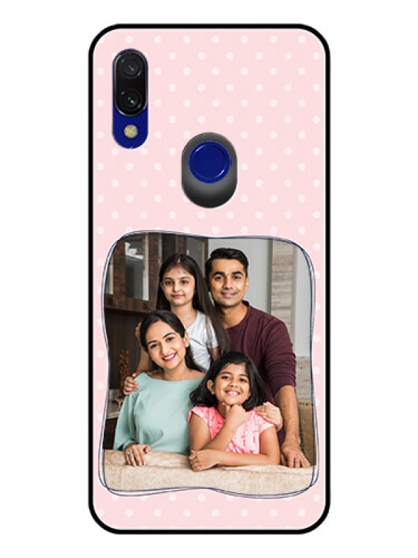 Custom Redmi 7 Custom Glass Phone Case  - Family with Dots Design