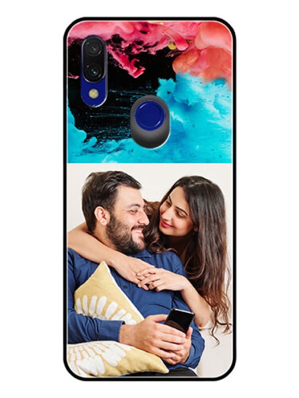 Custom Redmi 7 Custom Glass Mobile Case  - Quote with Acrylic Painting Design