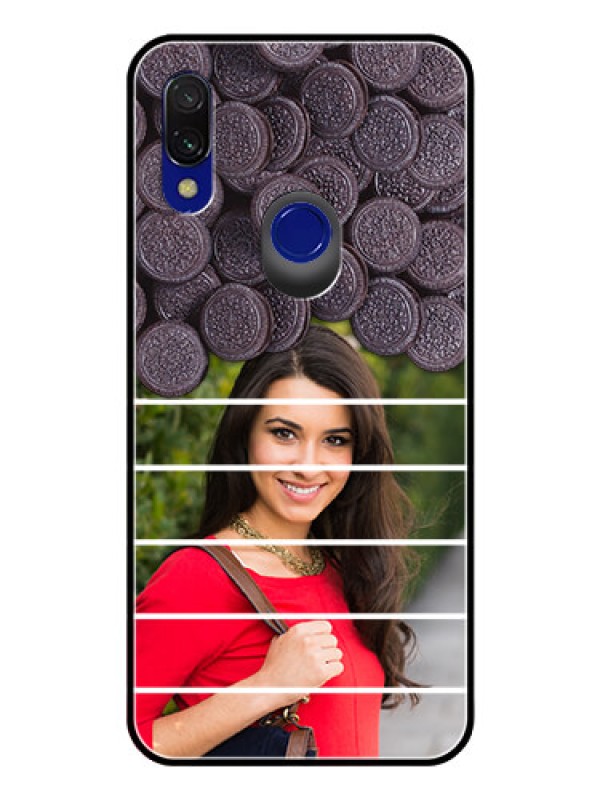 Custom Redmi 7 Custom Glass Phone Case  - with Oreo Biscuit Design