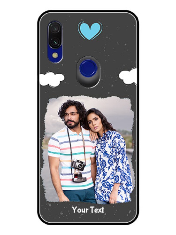 Custom Redmi 7 Custom Glass Phone Case  - Splashes with love doodles Design