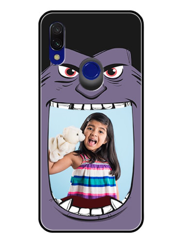 Custom Redmi 7 Custom Glass Phone Case  - Angry Monster Design