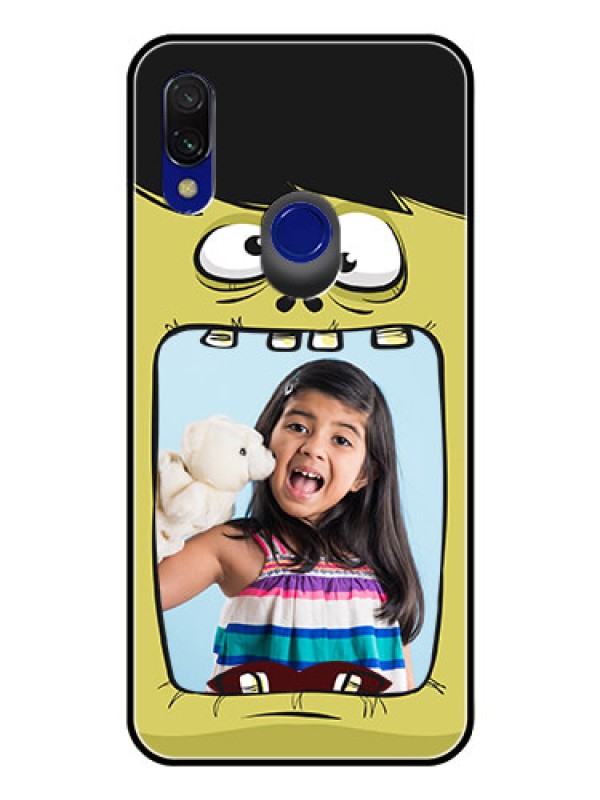 Custom Redmi 7 Personalized Glass Phone Case  - Cartoon monster back case Design