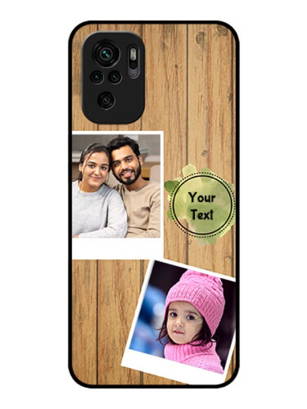 Custom Redmi Note 10 Custom Glass Phone Case - Wooden Texture Design