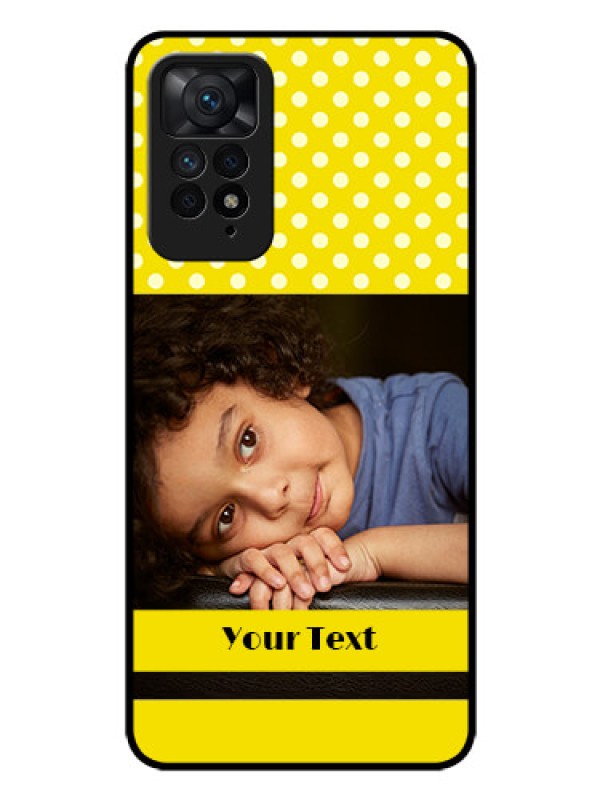 Custom Redmi Note 11 Pro Plus 5G Custom Glass Phone Case - Bright Yellow Case Design