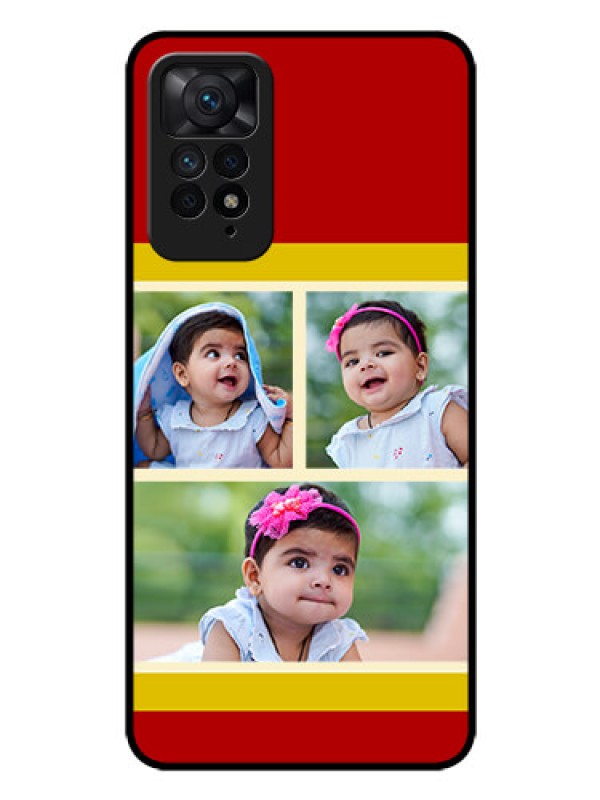 Custom Redmi Note 11 Pro Plus 5G Custom Glass Mobile Case - Multiple Pic Upload Design