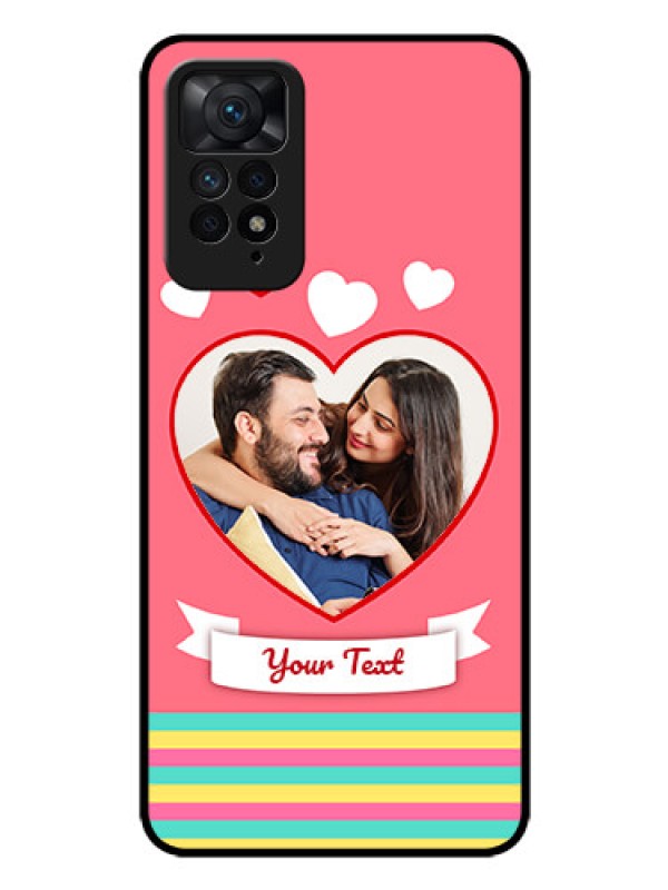 Custom Redmi Note 11 Pro Plus 5G Photo Printing on Glass Case - Love Doodle Design