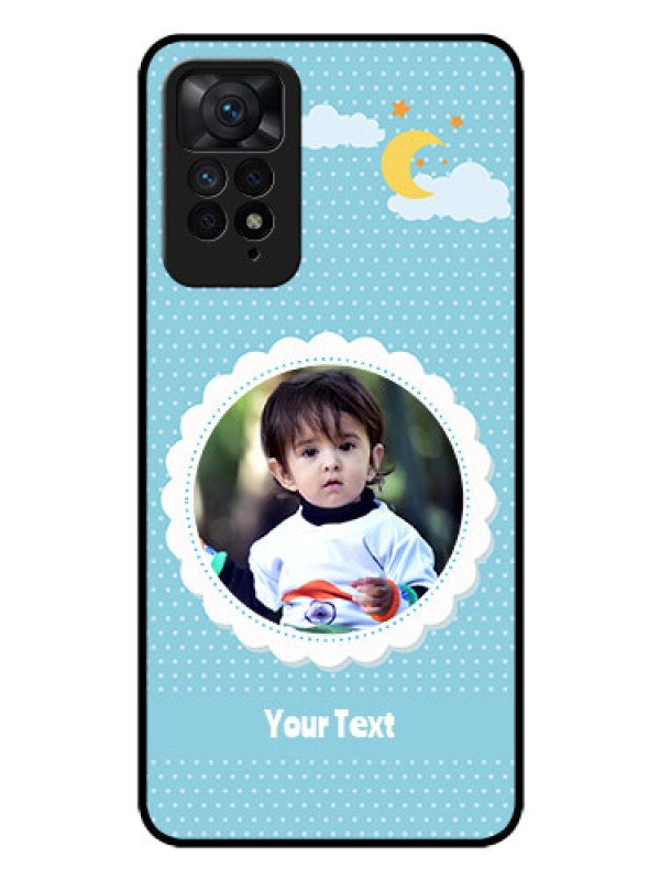 Custom Redmi Note 11 Pro Plus 5G Personalised Glass Phone Case - Violet Pattern Design