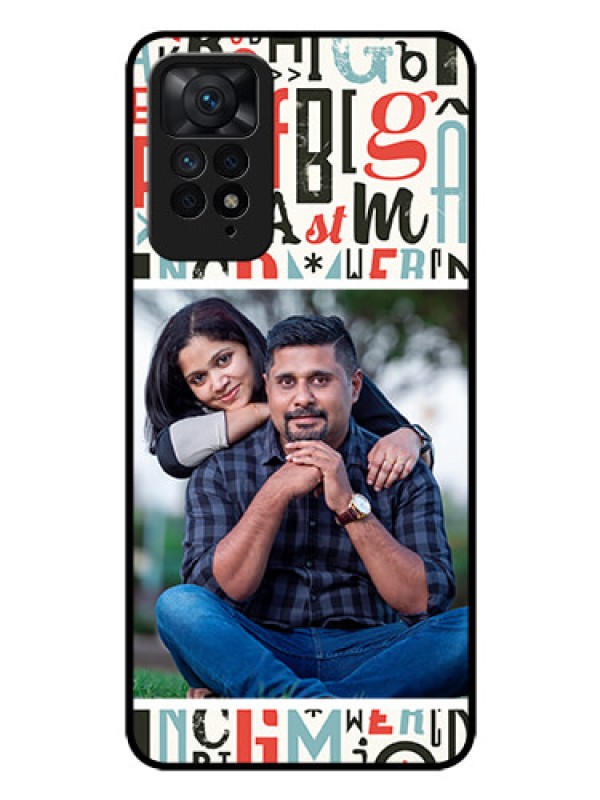 Custom Redmi Note 11 Pro Plus 5G Personalized Glass Phone Case - Alphabet Design