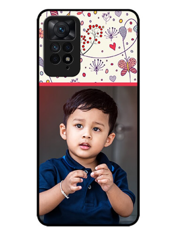 Custom Redmi Note 11 Pro Plus 5G Custom Glass Mobile Case - Premium Floral Design