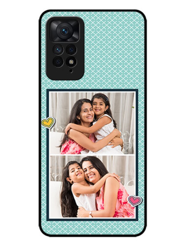 Custom Redmi Note 11 Pro Plus 5G Custom Glass Phone Case - 2 Image Holder with Pattern Design
