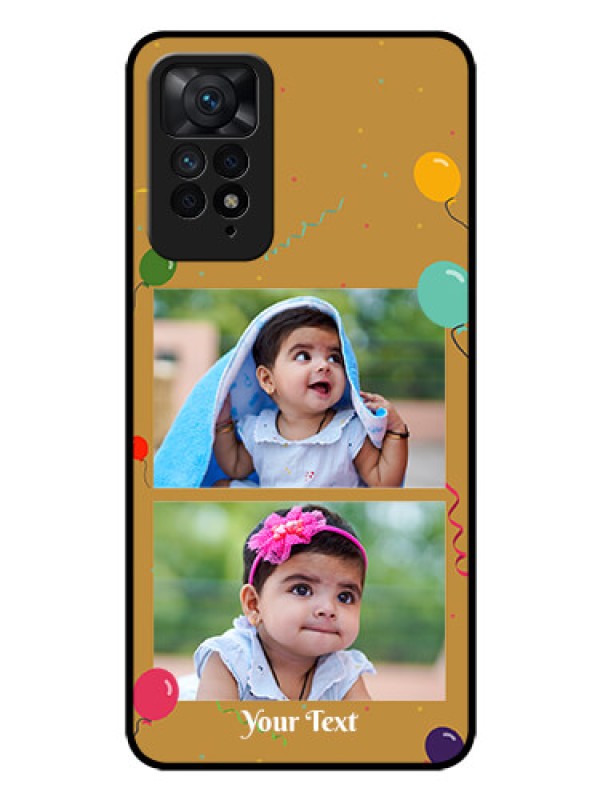 Custom Redmi Note 11 Pro Plus 5G Personalized Glass Phone Case - Image Holder with Birthday Celebrations Design