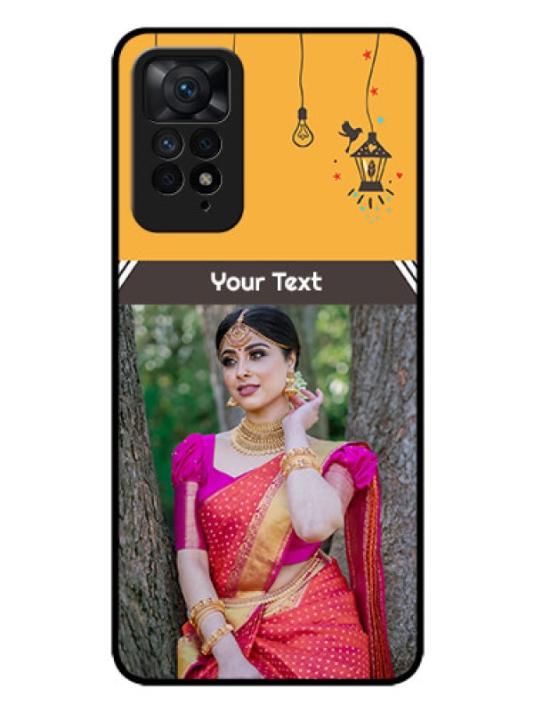 Custom Redmi Note 11 Pro Plus 5G Custom Glass Mobile Case - with Family Picture and Icons