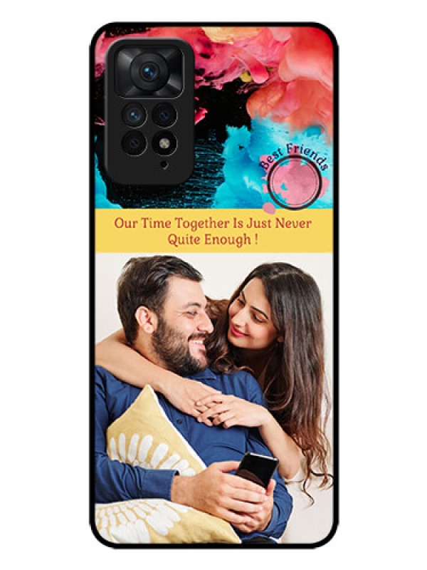 Custom Redmi Note 11 Pro Plus 5G Custom Glass Mobile Case - Quote with Acrylic Painting Design