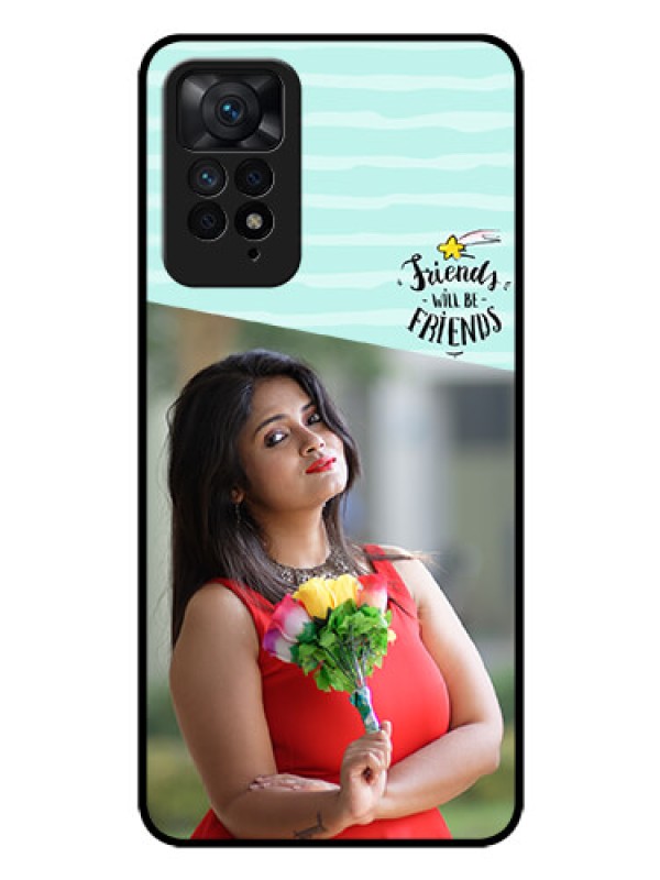 Custom Redmi Note 11 Pro Plus 5G Custom Glass Phone Case - Friends Picture Icon Design