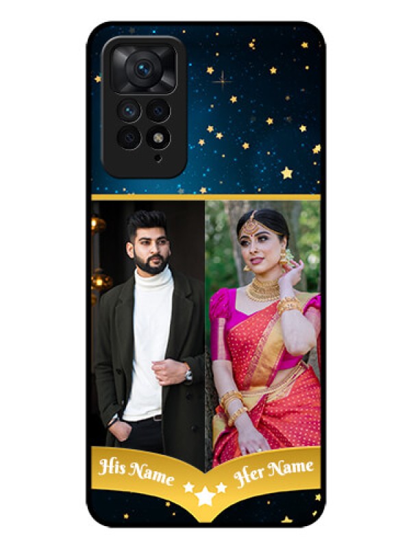 Custom Redmi Note 11 Pro Plus 5G Custom Glass Phone Case - Galaxy Stars Backdrop Design