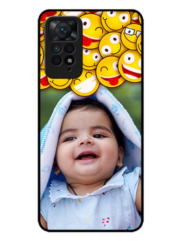 Custom Redmi Note 11 Pro Plus 5G Custom Glass Mobile Case - with Smiley Emoji Design