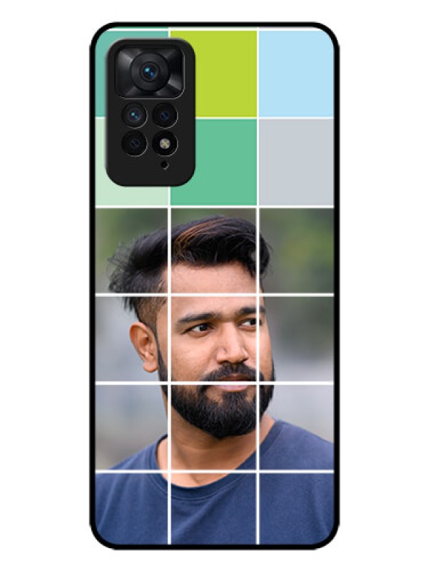 Custom Redmi Note 11 Pro Plus 5G Photo Printing on Glass Case - with white box pattern