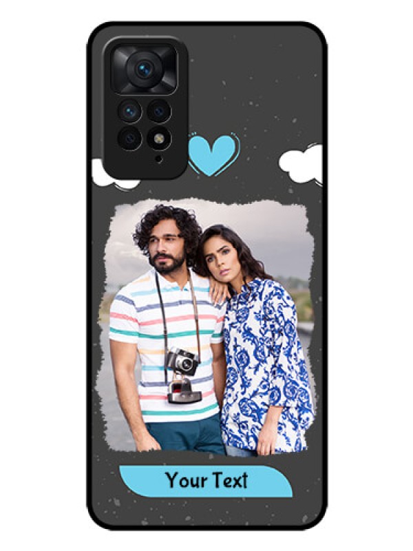 Custom Redmi Note 11 Pro Plus 5G Custom Glass Phone Case - Splashes with love doodles Design