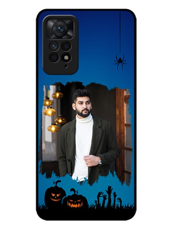 Custom Redmi Note 11 Pro Plus 5G Photo Printing on Glass Case - with pro Halloween design