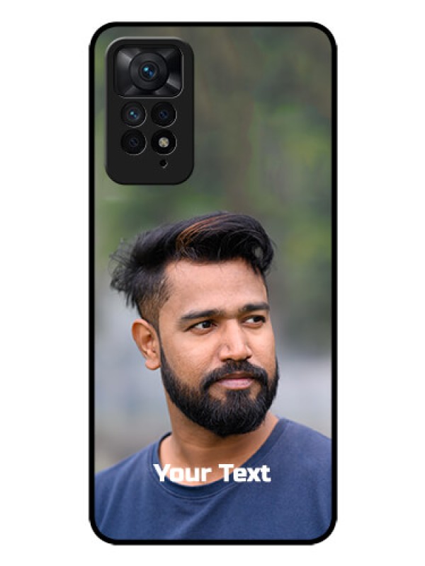 Custom Redmi Note 11 Pro Plus 5G Glass Mobile Cover: Photo with Text
