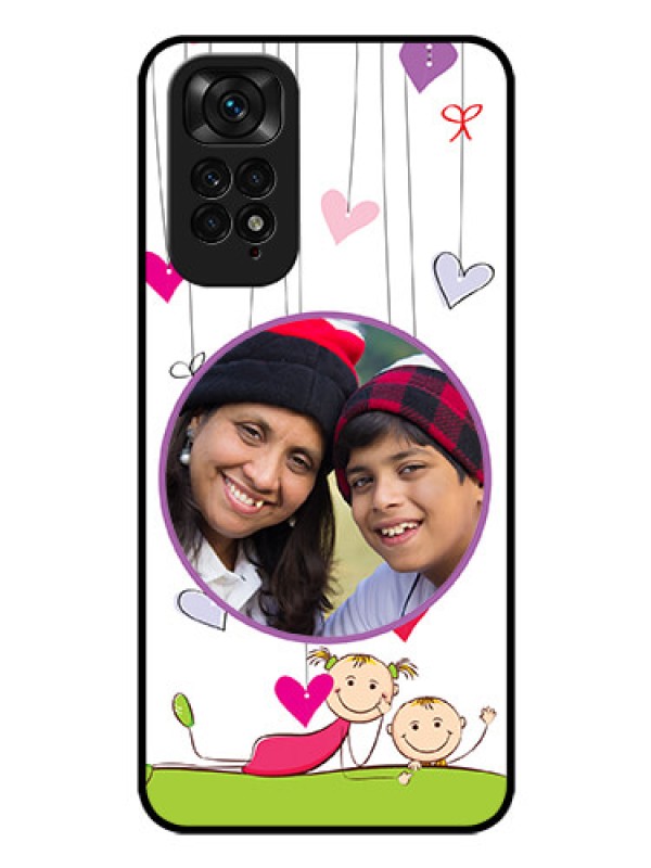 Custom Redmi Note 11s Photo Printing on Glass Case - Cute Kids Phone Case Design