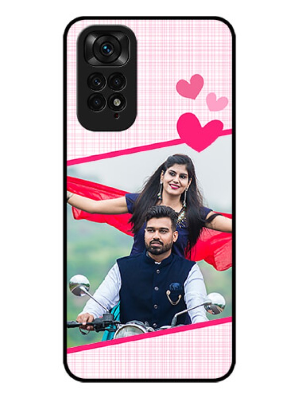 Custom Redmi Note 11s Custom Glass Phone Case - Love Shape Heart Design