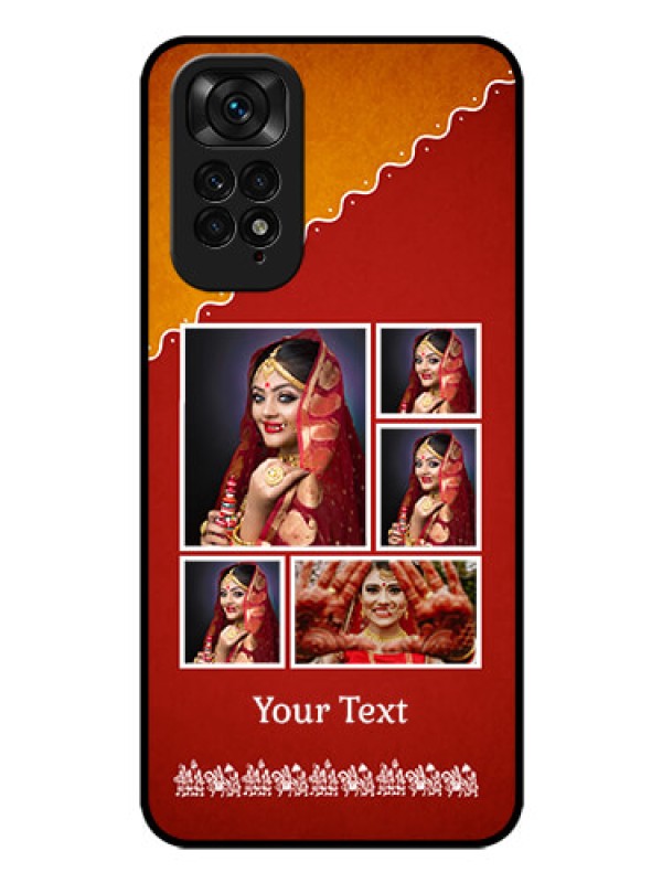 Custom Redmi Note 11s Personalized Glass Phone Case - Wedding Pic Upload Design