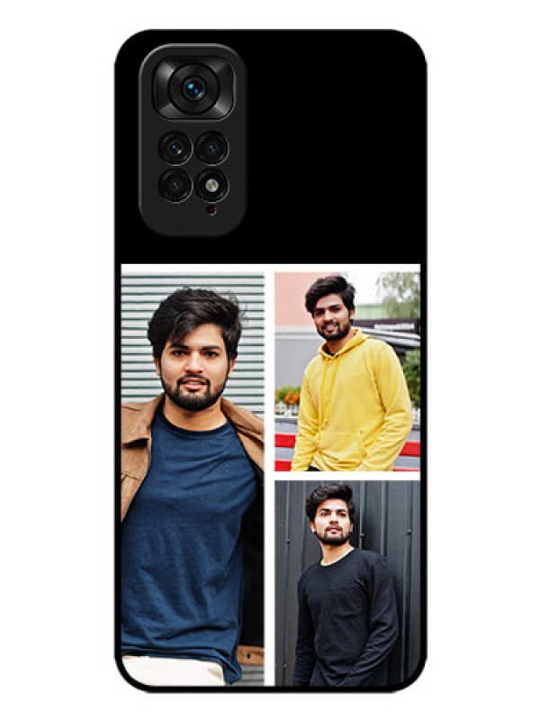 Custom Redmi Note 11s Photo Printing on Glass Case - Upload Multiple Picture Design