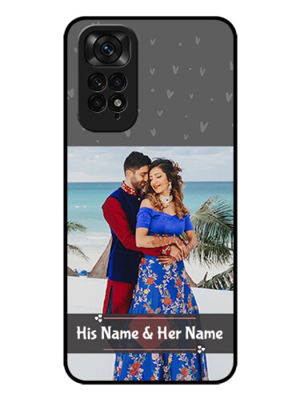 Custom Redmi Note 11s Custom Glass Mobile Case - Buy Love Design with Photo Online