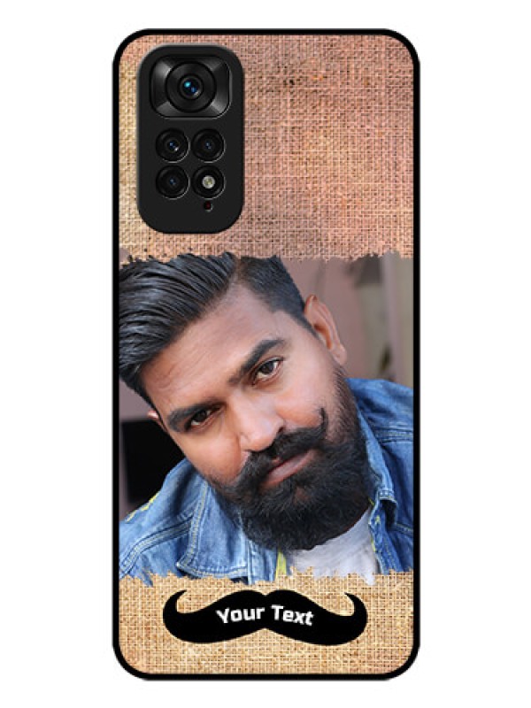 Custom Redmi Note 11s Personalized Glass Phone Case - with Texture Design