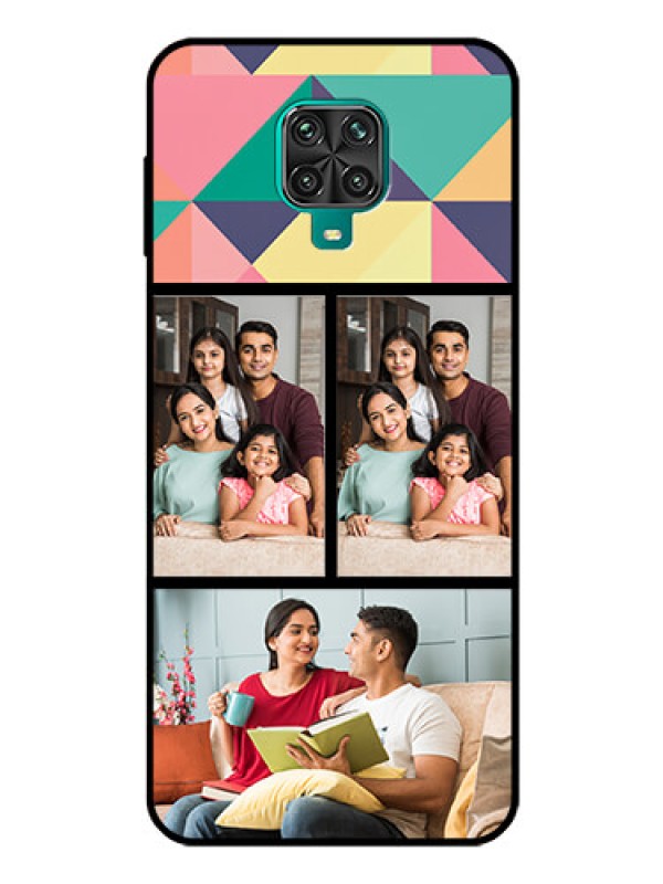 Custom Redmi Note 9 Pro Max Custom Glass Phone Case  - Bulk Pic Upload Design