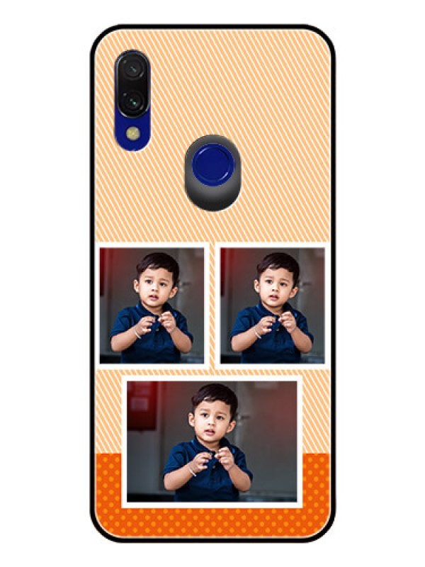 Custom Redmi Y3 Photo Printing on Glass Case  - Bulk Photos Upload Design