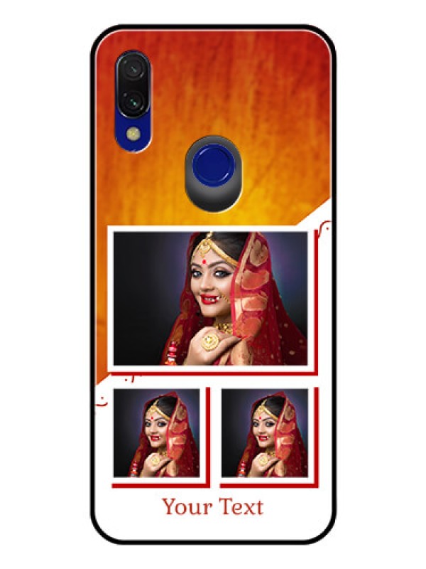 Custom Redmi Y3 Custom Glass Phone Case  - Wedding Memories Design  