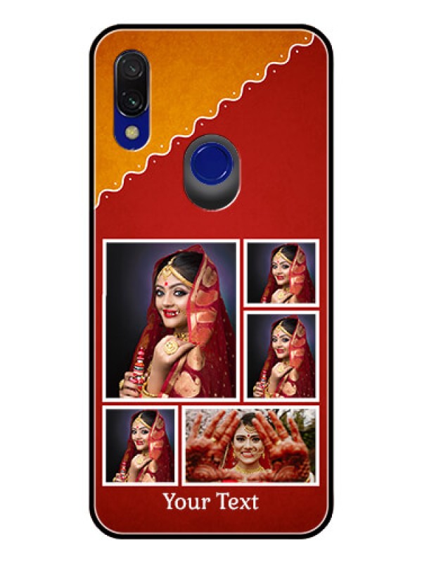 Custom Redmi Y3 Personalized Glass Phone Case  - Wedding Pic Upload Design