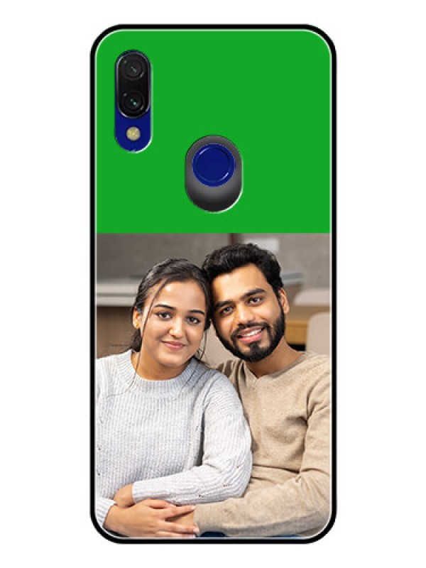 Custom Redmi Y3 Personalized Glass Phone Case  - Green Pattern Design