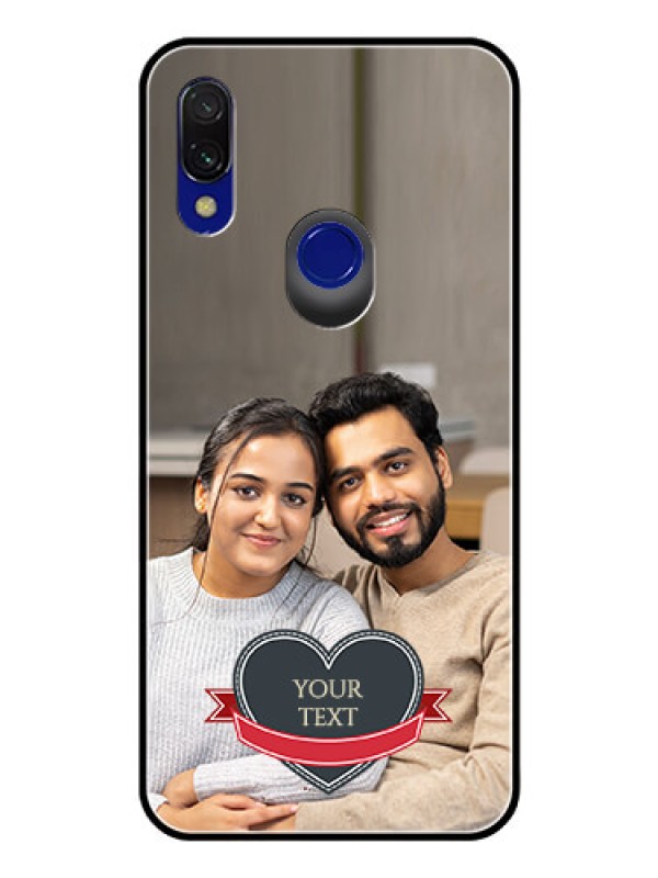 Custom Redmi Y3 Custom Glass Phone Case  - Just Married Couple Design