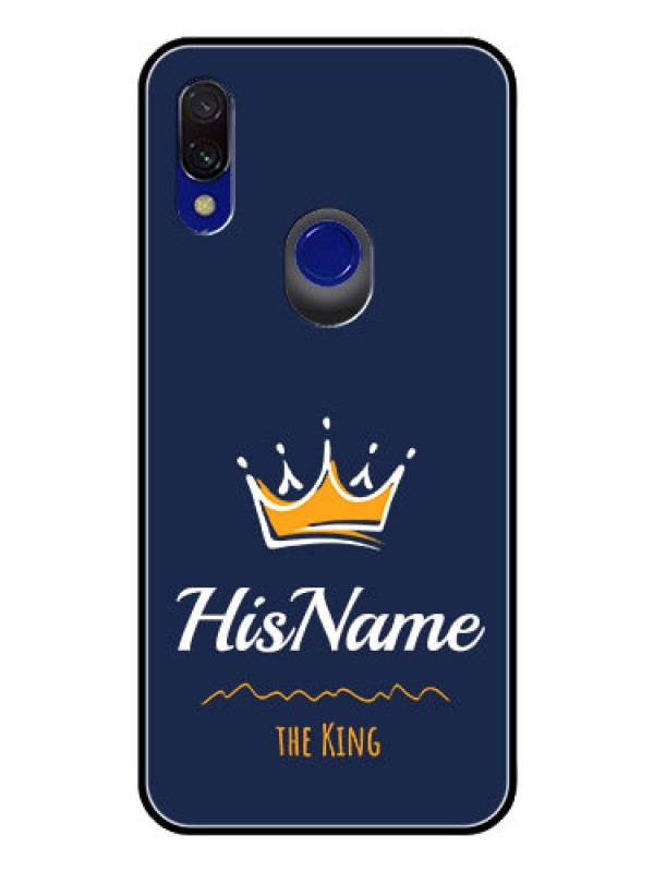 Custom Redmi Y3 Glass Phone Case King with Name